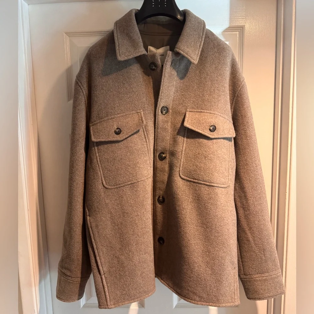 Everlane Men's Beige Tan Wool Blend Shirt Jacket - Picture 3 of 7
